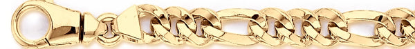 18k yellow gold chain, 14k yellow gold chain 9mm Figaro Link Bracelet