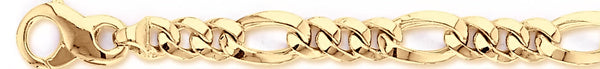 18k yellow gold chain, 14k yellow gold chain 8.6mm Figaro Link Bracelet