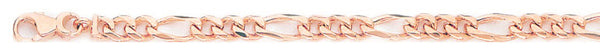 14k rose gold, 18k pink gold chain 4.8mm Figaro Link Bracelet