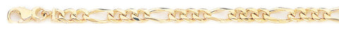 4.8mm Figaro Link Bracelet custom made gold chain