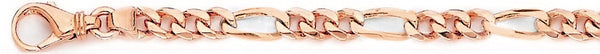 14k rose gold, 18k pink gold chain 5.5mm Figaro Link Bracelet