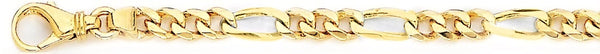 18k yellow gold chain, 14k yellow gold chain 5.5mm Figaro Link Bracelet