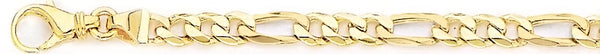 18k yellow gold chain, 14k yellow gold chain 5.6mm Figaro Link Bracelet
