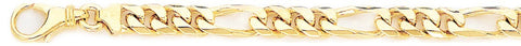 6.2mm Figaro Link Bracelet custom made gold chain