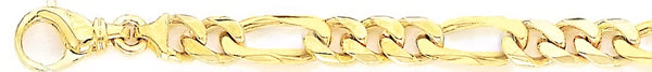 18k yellow gold chain, 14k yellow gold chain 7.8mm Figaro Link Bracelet