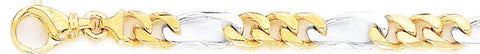 7.8mm Figaro Link Bracelet custom made gold chain