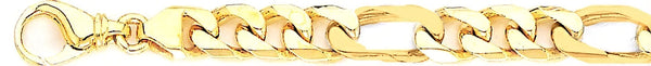 18k yellow gold chain, 14k yellow gold chain 8.8mm Figaro Link Bracelet