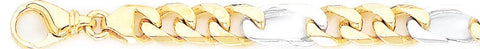8.8mm Figaro Link Bracelet custom made gold chain
