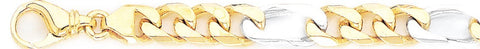 8.8mm Figaro Link Bracelet custom made gold chain