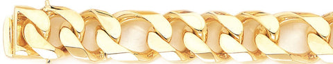 16.6mm Figaro Link Bracelet custom made gold chain