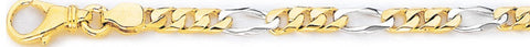 4.9mm Square Figaro Link Bracelet custom made gold chain
