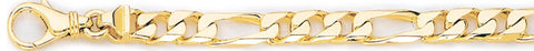 5.9mm Square Figaro Link Bracelet custom made gold chain