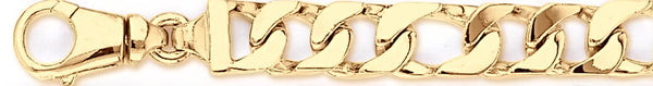 18k yellow gold chain, 14k yellow gold chain 10.6mm Boxy Figaro Link Bracelet