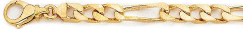 6.9mm Elogated Figaro Link Bracelet custom made gold chain