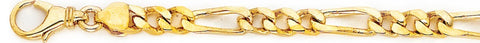 5.1mm Figaro Link Bracelet custom made gold chain