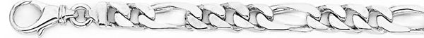 18k white gold chain, 14k white gold chain 6.2mm Figaro Link Bracelet