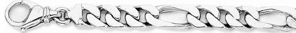 18k white gold chain, 14k white gold chain 7.7mm Figaro Link Bracelet