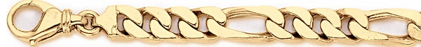 18k yellow gold chain, 14k yellow gold chain 7.7mm Figaro Link Bracelet