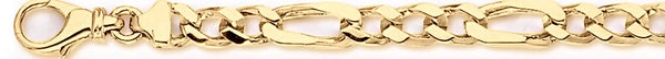 18k yellow gold chain, 14k yellow gold chain 6.2mm Figaro Link Bracelet