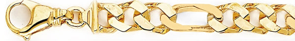 18k yellow gold chain, 14k yellow gold chain 9.9mm Figaro Link Bracelet