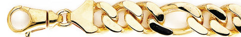 14mm Figaro Link Bracelet custom made gold chain