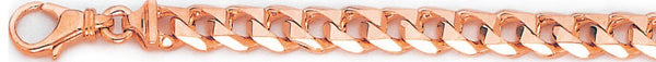 14k rose gold, 18k pink gold chain 7.1mm Switchblade Curb Link Bracelet