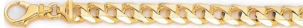 18k yellow gold chain, 14k yellow gold chain 7.1mm Switchblade Curb Link Bracelet