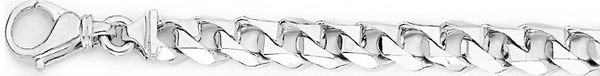 18k white gold chain, 14k white gold chain 8.5mm Switchblade Curb Link Bracelet