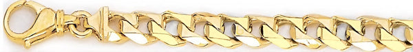 18k yellow gold chain, 14k yellow gold chain 8.5mm Switchblade Curb Link Bracelet