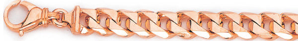 14k rose gold, 18k pink gold chain 9.2mm Switchblade Curb Link Bracelet