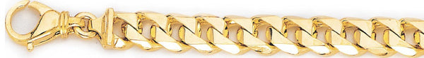 18k yellow gold chain, 14k yellow gold chain 9.2mm Switchblade Curb Link Bracelet