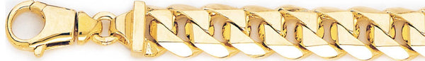 18k yellow gold chain, 14k yellow gold chain 12.2mm Switchblade Curb Link Bracelet