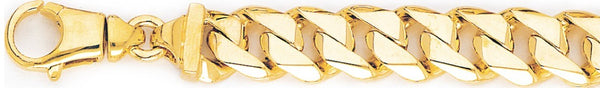 18k yellow gold chain, 14k yellow gold chain 12.6mm Switchblade Curb Link Bracelet