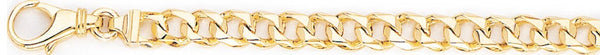 18k yellow gold chain, 14k yellow gold chain 6.3mm Switchblade Curb Link Bracelet