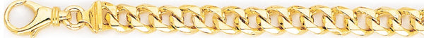 18k yellow gold chain, 14k yellow gold chain 6.7mm Switchblade Curb Link Bracelet