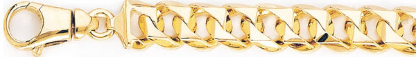 18k yellow gold chain, 14k yellow gold chain 11.2mm Switchblade Curb Link Bracelet