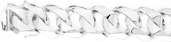 18k white gold chain, 14k white gold chain 19.8mm Switchblade Curb Link Bracelet