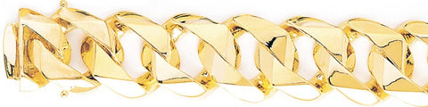 19.8mm Switchblade Curb Link Bracelet custom made gold chain