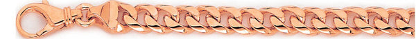 14k rose gold, 18k pink gold chain 6.8mm Curb Link Bracelet
