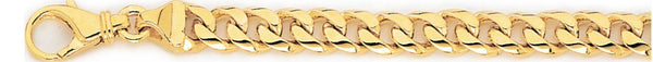 18k yellow gold chain, 14k yellow gold chain 6.8mm Curb Link Bracelet