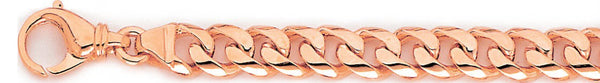 14k rose gold, 18k pink gold chain 8.5mm Curb Link Bracelet