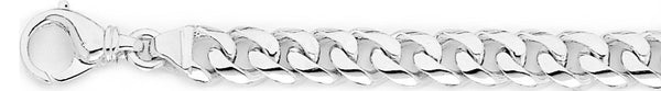 18k white gold chain, 14k white gold chain 8.5mm Curb Link Bracelet