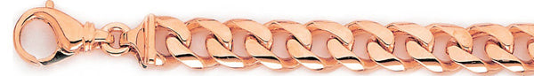 14k rose gold, 18k pink gold chain 9.4mm Curb Link Bracelet