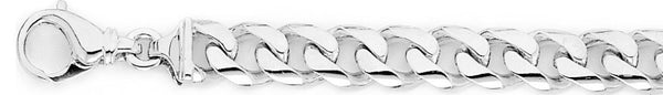 18k white gold chain, 14k white gold chain 9.4mm Curb Link Bracelet