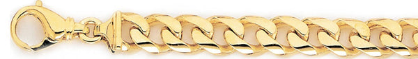 18k yellow gold chain, 14k yellow gold chain 9.4mm Curb Link Bracelet