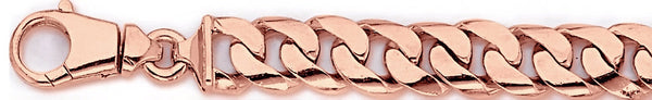 14k rose gold, 18k pink gold chain 11.2mm Curb Link Bracelet