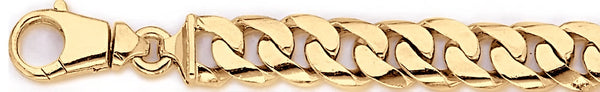 18k yellow gold chain, 14k yellow gold chain 11.2mm Curb Link Bracelet
