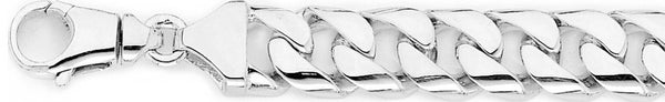 18k white gold chain, 14k white gold chain 13.1mm Curb Link Bracelet