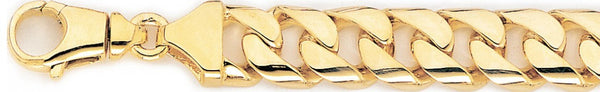 18k yellow gold chain, 14k yellow gold chain 13.1mm Curb Link Bracelet