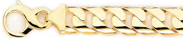 18k yellow gold chain, 14k yellow gold chain 15.7mm Curb Link Bracelet